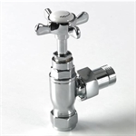 Genesis Round Radiator Valves, Chrome (Angled or Straight) Per Pair Genesis Round Radiator Valves, Chrome (Angled or Straight) Per Pair